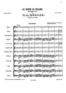Complete Opera: Full score by Wolfgang Amadeus Mozart