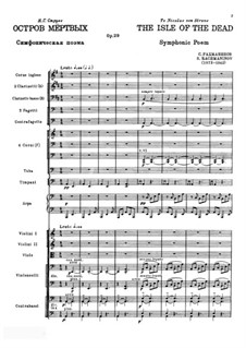 Isle of the Dead (for piano four hands), Op.29: Full score by Sergei Rachmaninoff