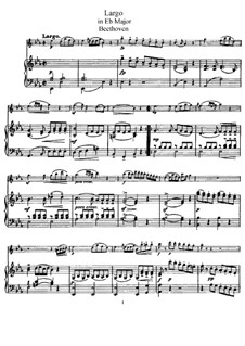 Largo: For violin and piano by Ludwig van Beethoven
