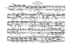 Three Marches , Op.45: March in E Flat Major, for piano four hands by Ludwig van Beethoven