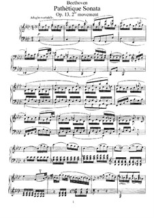 Movement II (Printable scores): For a single performer by Ludwig van Beethoven
