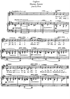 La Flora. Dormi, Amore: E Minor by Marco da Gagliano