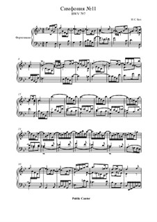 No.11 in G Minor, BWV 797: For piano by Johann Sebastian Bach