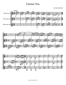 Clarinet Trio: Clarinet Trio by Servando Schmitt