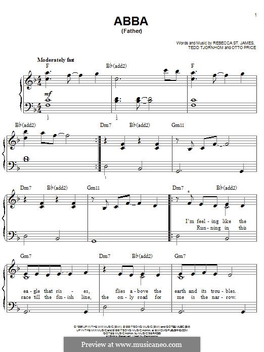 Abba (Father): For piano by Rebecca St. James, Tedd Tjornhom, Otto Price