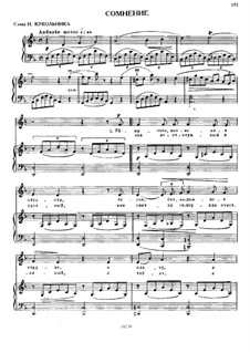 Doubt: For voice and piano by Mikhail Glinka