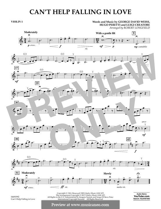 String Orchestra version: Violin 1 part by George David Weiss, Hugo Peretti, Luigi Creatore