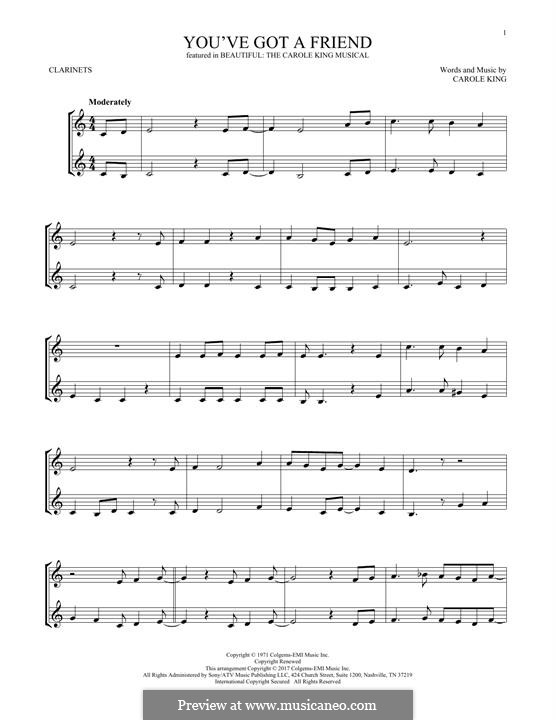 You Ve Got A Friend By C King Sheet Music On Musicaneo