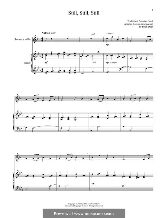 Still, Still, Still: For trumpet and piano by folklore