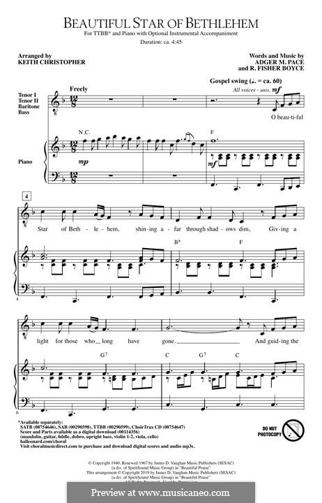Beautiful Star of Bethlehem: For mixed choir by R. Fisher Boyce
