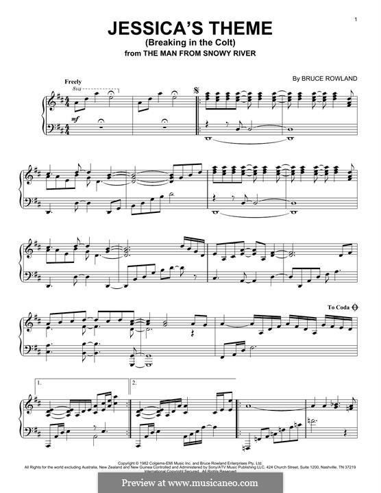 Jessica's Theme (Breaking in the Colt) by B. Rowland on MusicaNeo