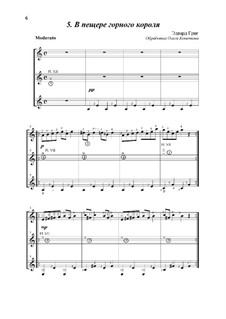 Suite No.1. In the Hall of the Mountain King, Op.46 No.4: For trio guitars by Edvard Grieg