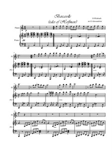 Barcarola: For flute and piano by Jacques Offenbach