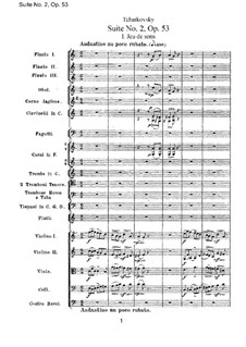 Suite No.2 in C Major, TH 32 Op.53: Full score by Pyotr Tchaikovsky