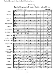Festival Overture on the Danish National Anthem, TH 41 Op.15: Full score by Pyotr Tchaikovsky