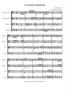 Cantate Domino: For brass quartet by Giovanni Croce