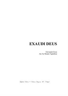 Exaudi Deus for SATB Choir: Exaudi Deus for SATB Choir by Giovanni Croce