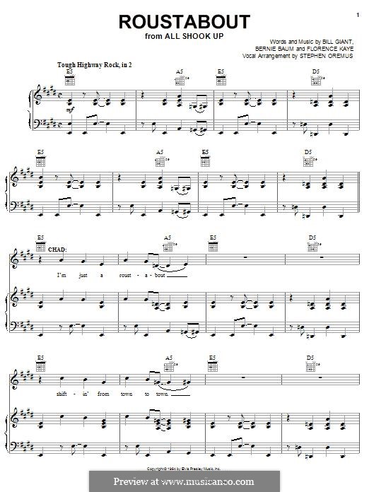 Roustabout (Elvis Presley): Roustabout (Elvis Presley) by Bernie Baum, Bill Giant, Florence Kaye