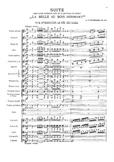 The Sleeping Beauty. Suite, TH 234 Op.66a: Full score by Pyotr Tchaikovsky