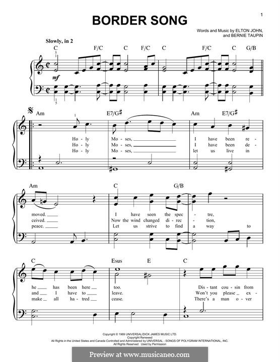 Sacrifice by E. John - sheet music on MusicaNeo