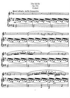 Pieces for Flute and Piano, Op.116: Idyll – score by Benjamin Godard