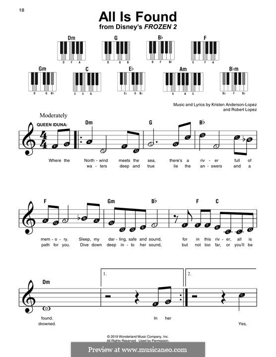 All Is Found (from Disney's Frozen 2): For piano by Robert Lopez, Kristen Anderson-Lopez