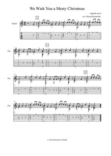 We Wish You a Merry Christmas: For guitar by folklore
