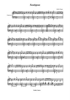 Tambourin in E Minor: For harpsichord by Jean-Philippe Rameau