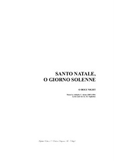 Vocal version: For SATB Choir and organ (italian lyrics) by Adolphe Adam