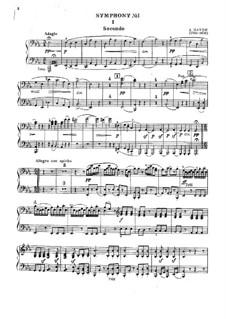 Symphony No.103 in E Flat Major 'Drum Roll', Hob.I/103: Version for piano four hands by Joseph Haydn