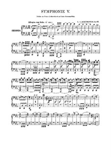Complete Symphony: Version for piano four hands by Ludwig van Beethoven
