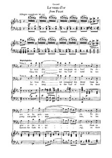 Le veau d'or est toujours debout: For voice and piano by Charles Gounod
