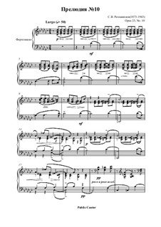 Prelude No.10 in G Flat Major: For piano by Sergei Rachmaninoff