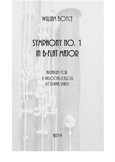 Symphony No.1: For two bassoons (cellos) by William Boyce