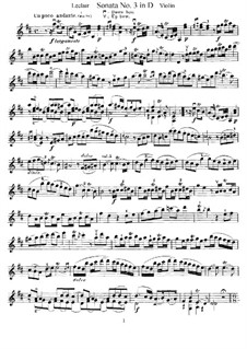 Sonata for Violin and Basso Continuo No.3, Op.9: Solo part by Jean-Marie Leclair