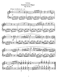 Sonatinas, Op.49: Sonatina No.1 in C Major by Heinrich Lichner
