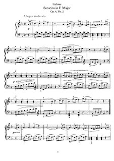 Sonatinas, Op.4: Sonatina No.2 in F Major by Heinrich Lichner