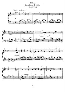 Sonatinas, Op.66: Sonatina No.2 in F Major by Heinrich Lichner