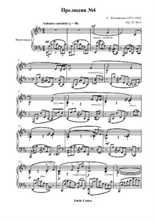 Prelude No.4 in D Major: For piano by Sergei Rachmaninoff