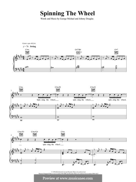 Spinning the Wheel by G. Michael, J. Douglas - sheet music on MusicaNeo