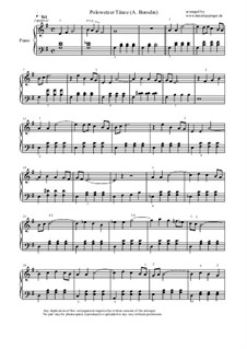 Polovtsian Dances: For piano by Alexander Borodin