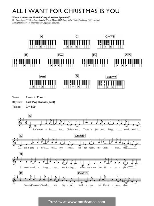 Vocal version: Melody line by Mariah Carey, Walter Afanasieff