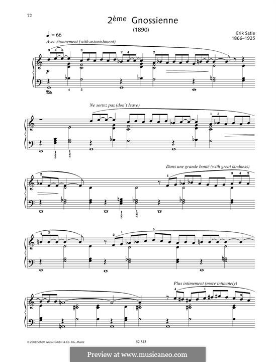 No.2: For piano by Erik Satie