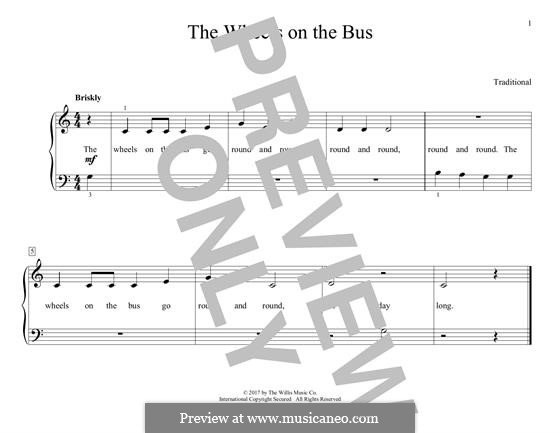 The Wheels on the Bus: For piano by folklore