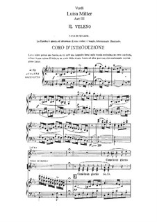 Luisa Miller: Act III, for soloists, choir and piano by Giuseppe Verdi