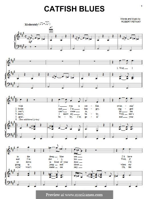 Catfish Blues by R. Petway sheet music on MusicaNeo