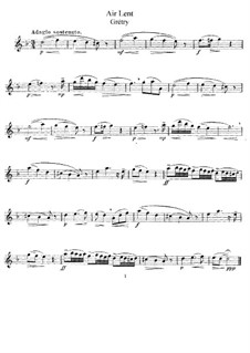 Air lent in D Minor: For flute and piano – flute part by André Grétry