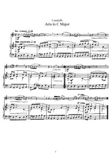 Aria in C Major: Version for flute and piano by Pietro Locatelli