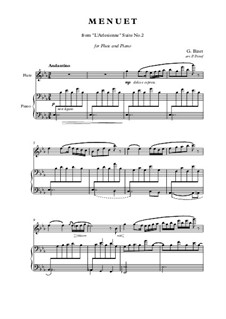 Suite II: For flute and piano by Georges Bizet