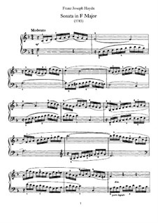 Sonata for Piano No.57 in F Major, Hob.XVI/47: For a single performer by Joseph Haydn